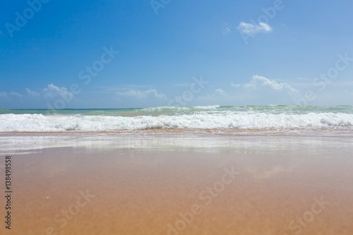 Beautiful mediterranean water lapping on the shore