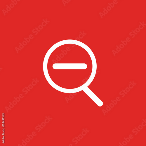 Zoom minuse icon isolated sign symbol. Flat Vector illustration. photo