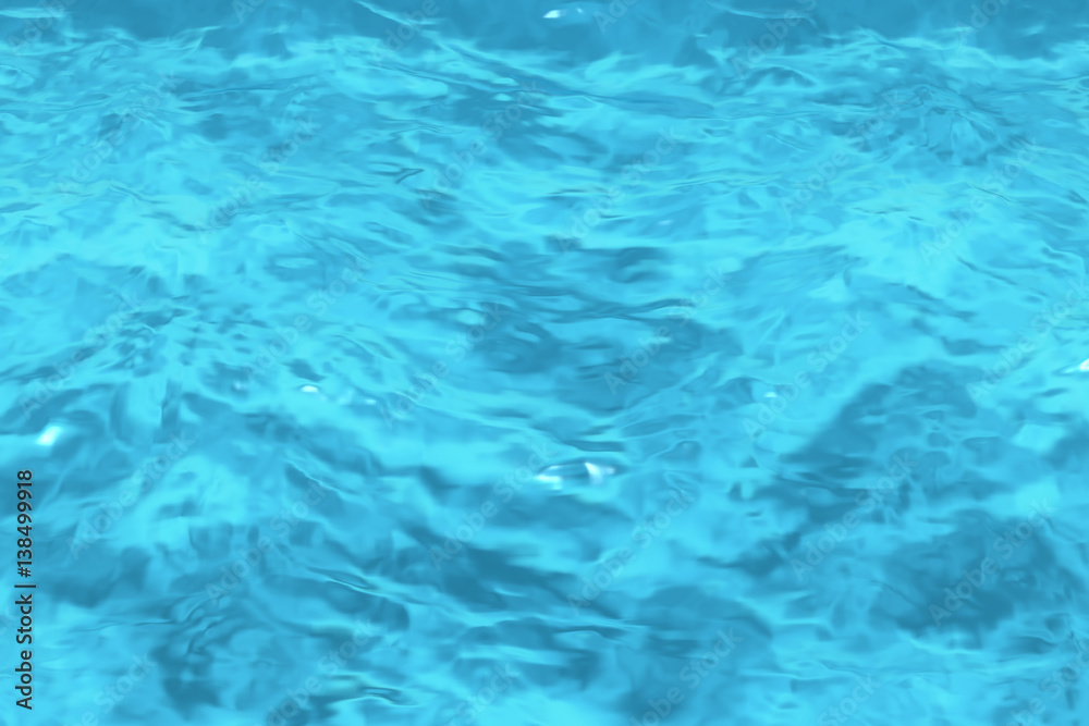 Rippled blue water in swimming pool background