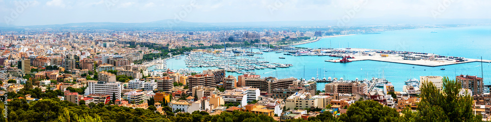 Majorca, Spain. Aerial view of Palma de Majorca