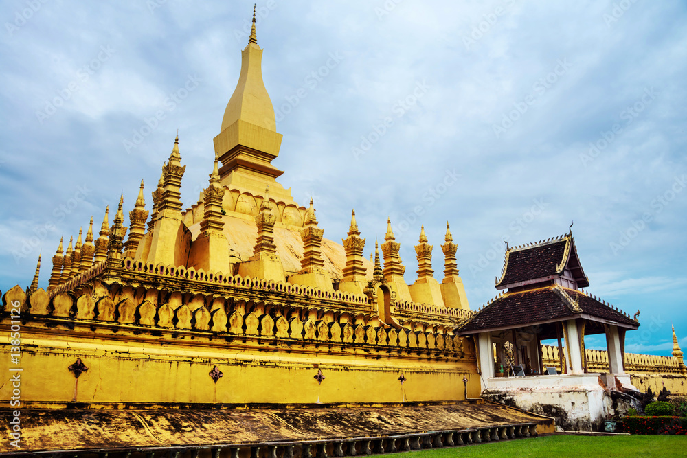 Naklejka premium Vientiane, Laos. Pha That Luang temple