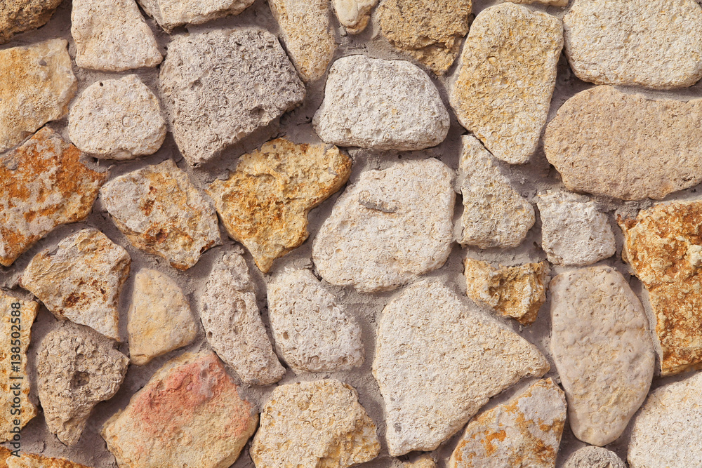 Stone background consisting of coquina and cement