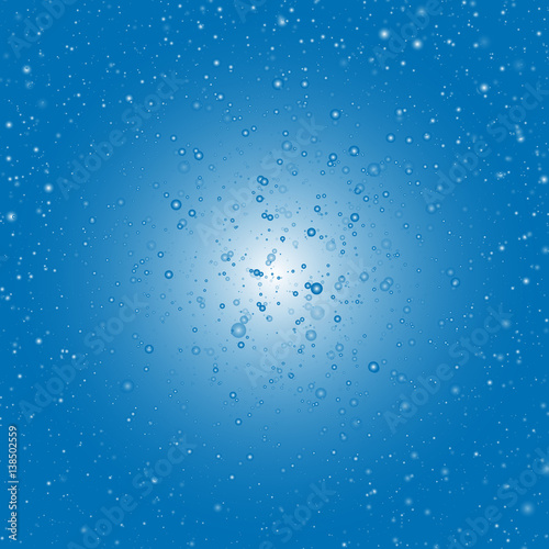 bubbles on the blue backgro...