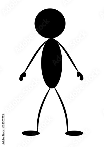 human figure icon on white background
