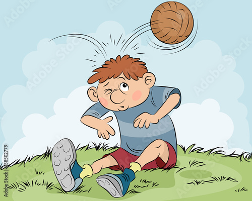 Hit a ball on head