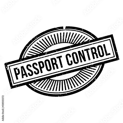 Passport Control rubber stamp. Grunge design with dust scratches. Effects can be easily removed for a clean, crisp look. Color is easily changed.