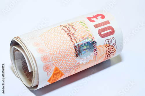 British banknotes rolled.. photo