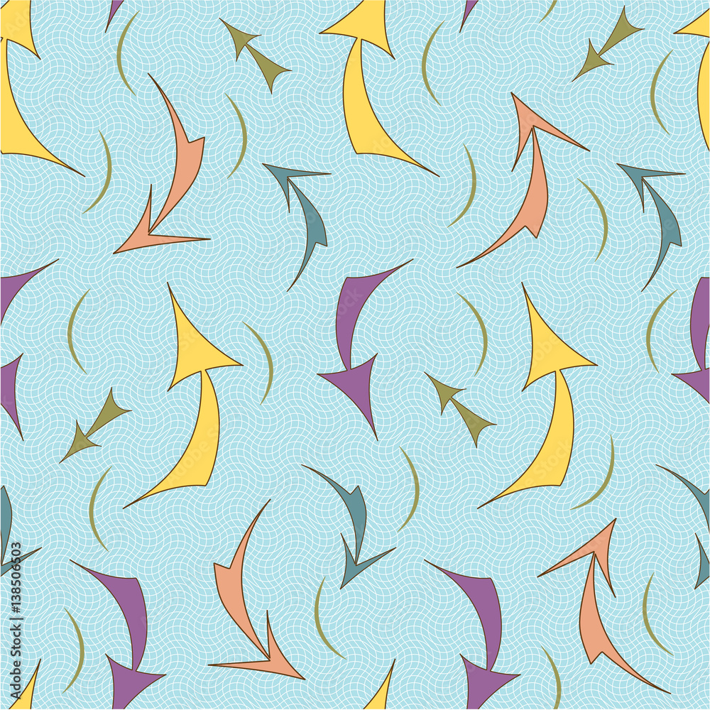 seamless color pattern with different arrows seamless color pattern with different arrows