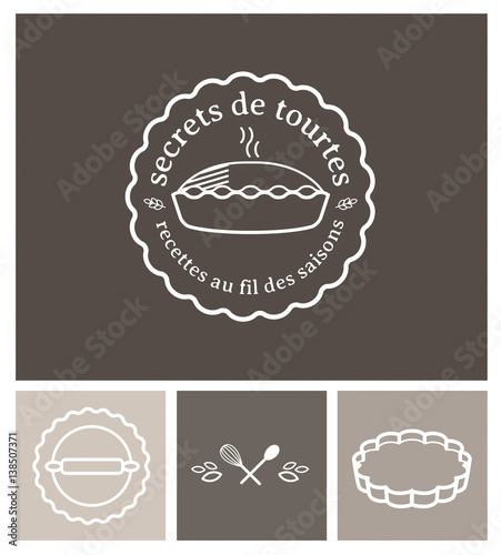 Logo, identité visuelle, marque, gastronomie, recette, secret, tarte, restaurant, cuisine, cuisiner, manger