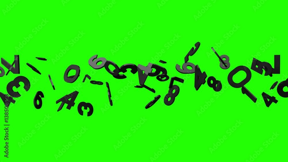 Black Numbers On Green Chroma Key.
Loop able 3DCG render Animation. Black Numbers On Green Chroma Key.
Loop able 3DCG render Animation.