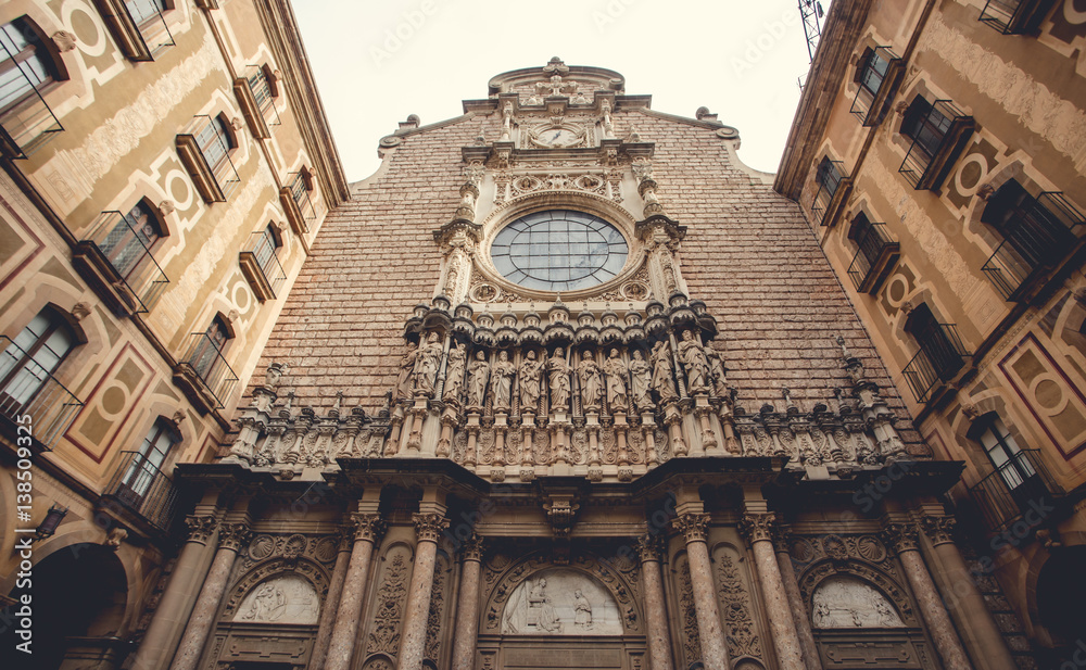 Obraz premium Montserrat. Monastery on mountain near Barcelona, in Catalonia