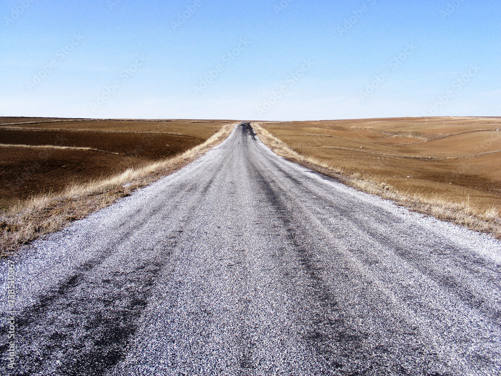 Naklejka premium Journey and asphalt road pictures