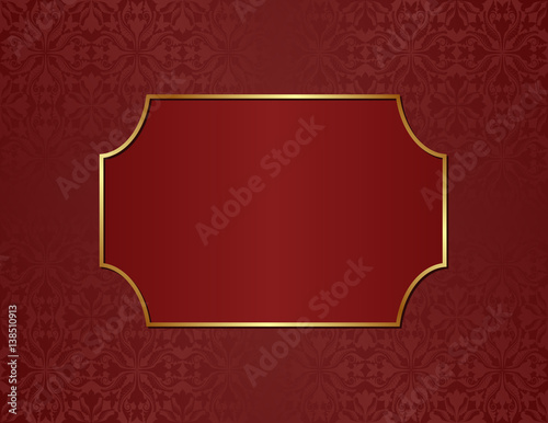 maroon background with decorative frame