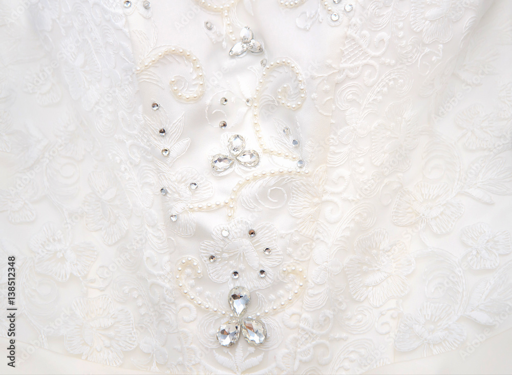 Fototapeta premium White background wedding dresses