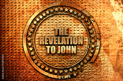 Εκτύπωση καμβά the revelation of john, 3D rendering, metal text