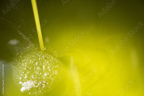 Processing of olive oil in a modern farm.