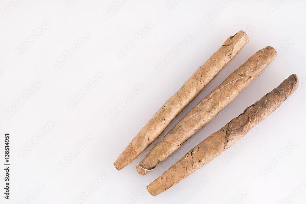 Tobacco on white background Tobacco on white background