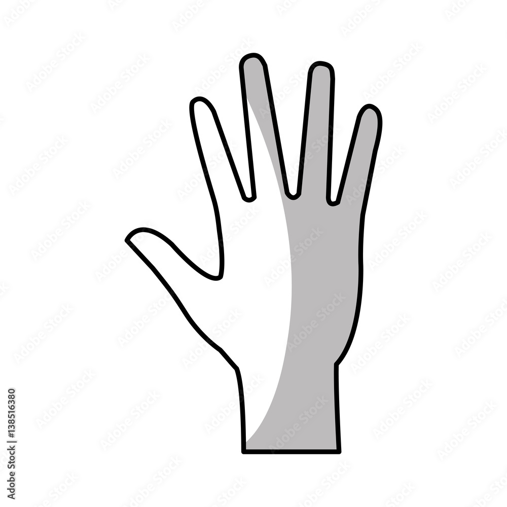human hand icon over white background. vector illustration human hand icon over white background. vector illustration