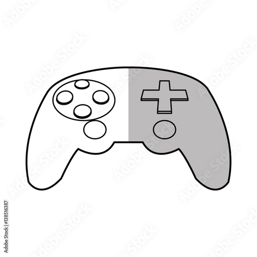 videogame control icon over white background. vector illustration