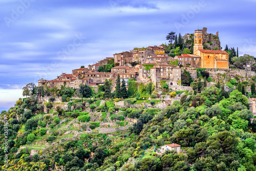 Eze village on hill top, French Riviera, Provence, France