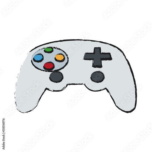 videogame control icon over white background. vector illustration