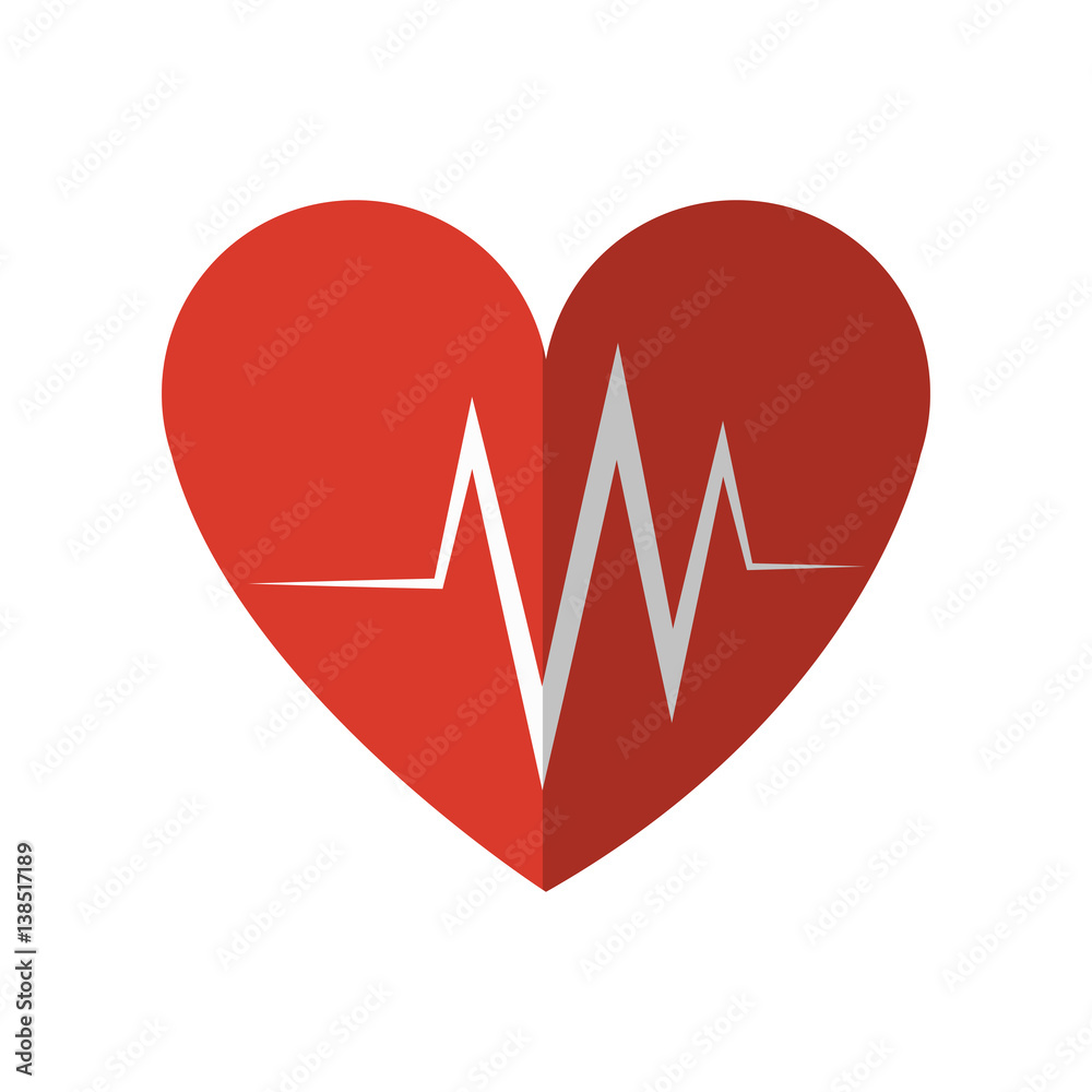 cardio heart icon over white background. colorful design. vector illustration cardio heart icon over white background. colorful design. vector illustration