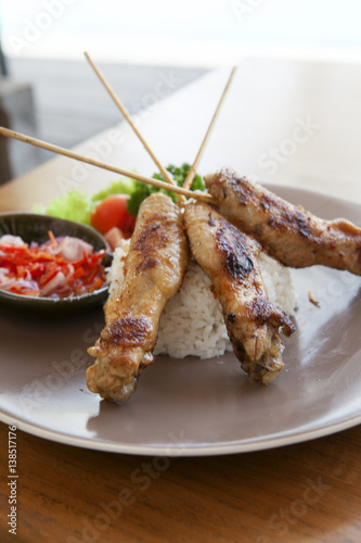 Balinese Chicken Wing Skewers