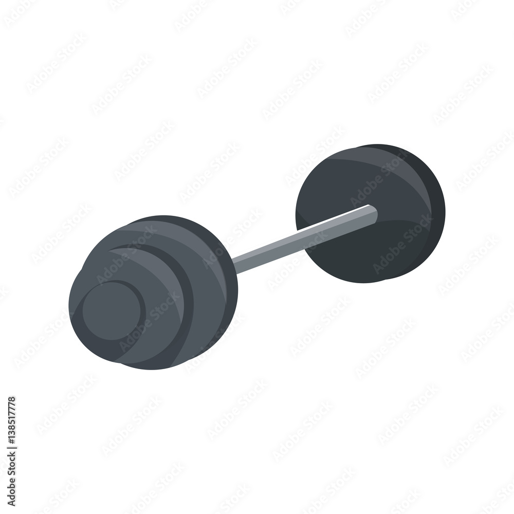 dumbbell icon over white background. vector illustration dumbbell icon over white background. vector illustration
