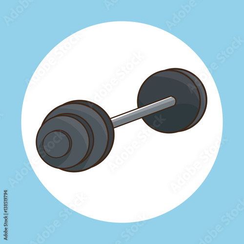 barbell weight gym work vector illustration eps 10 © Jemastock