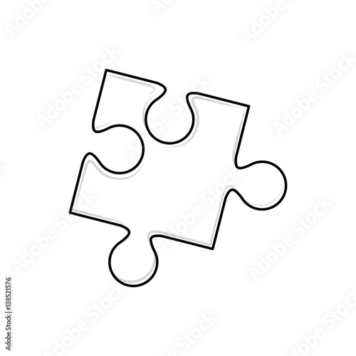 Jigsaw puzzle piece icon vector illustration graphic design