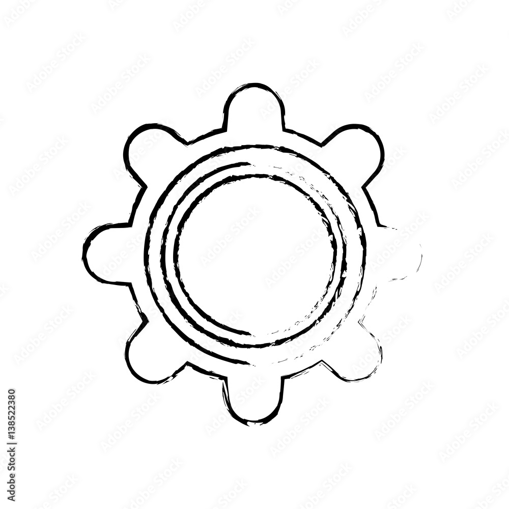 Gear machinery piece icon vector illustration graphic design Gear machinery piece icon vector illustration graphic design