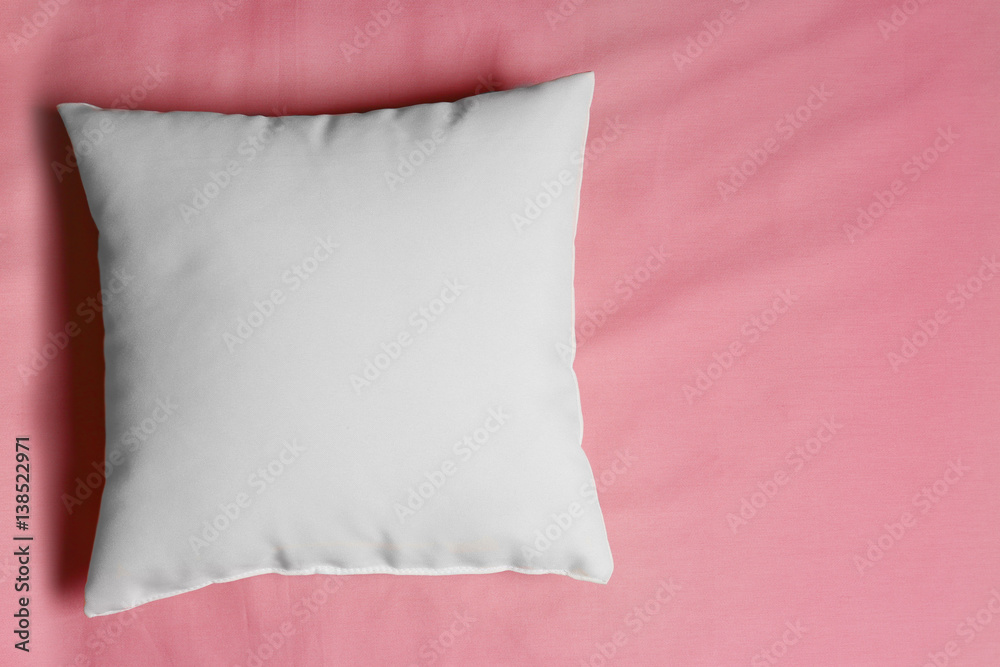 Blank soft pillow on color background Blank soft pillow on color background