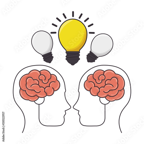 brain storming concept icon vector illustration design