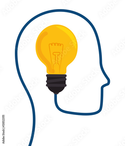 bulb light big idea concept vector illustration design