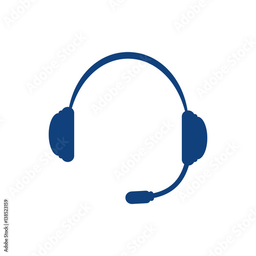 Headset communication device icon vector illustration graphic design