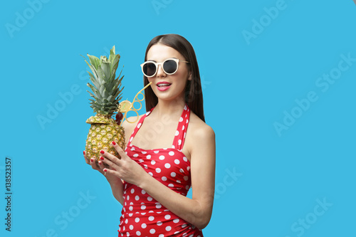 Young beautiful woman with ...
