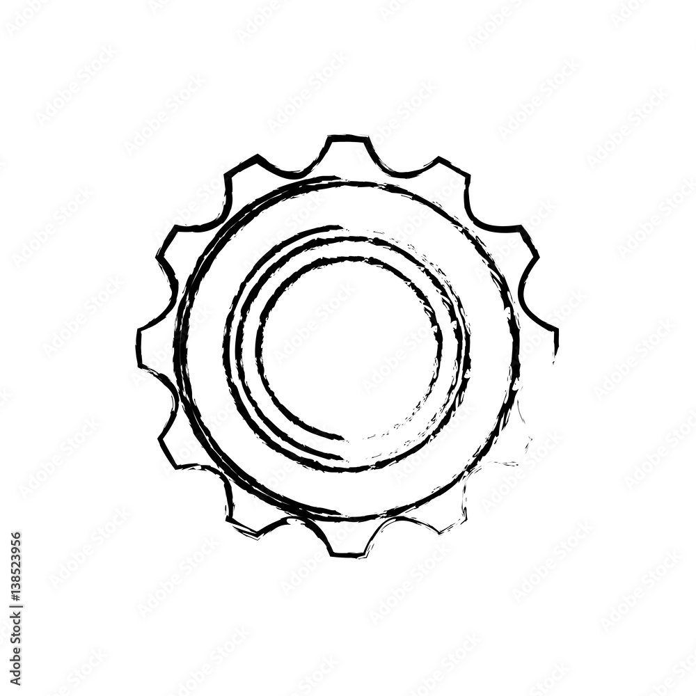 Gear machinery piece icon vector illustration graphic design Gear machinery piece icon vector illustration graphic design