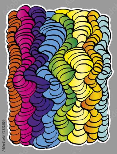 Abstract colorful hand drawn pattern