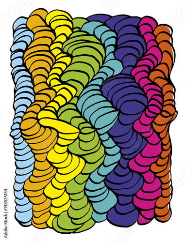 Abstract colorful hand drawn pattern