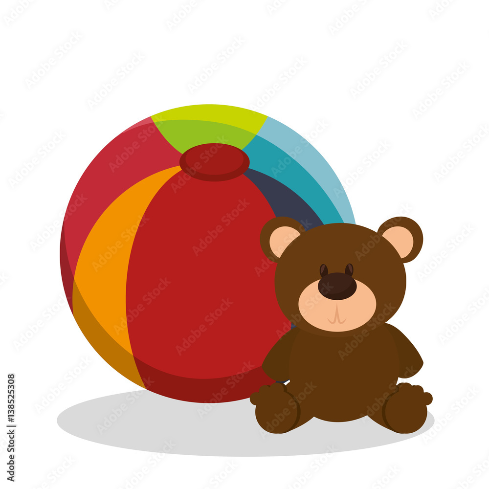 set kids toys icons vector illustration design set kids toys icons vector illustration design