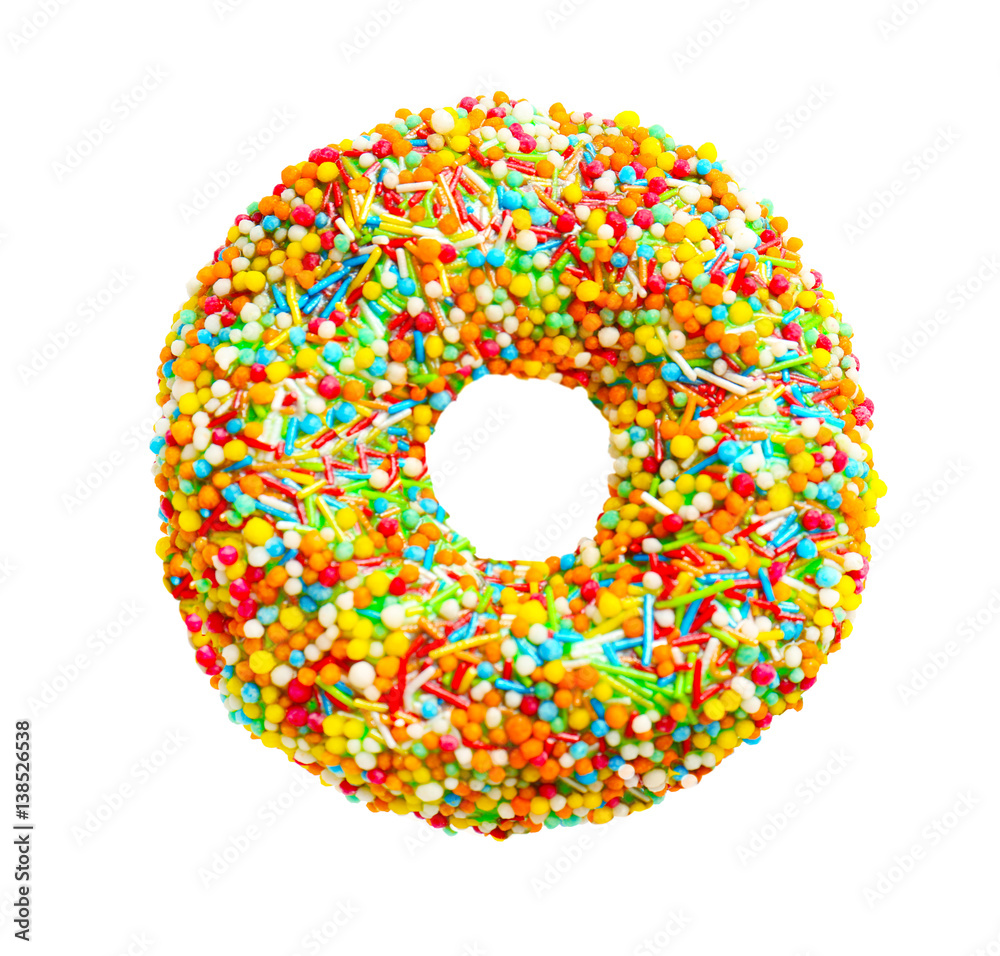 Glazed donut on white background Glazed donut on white background