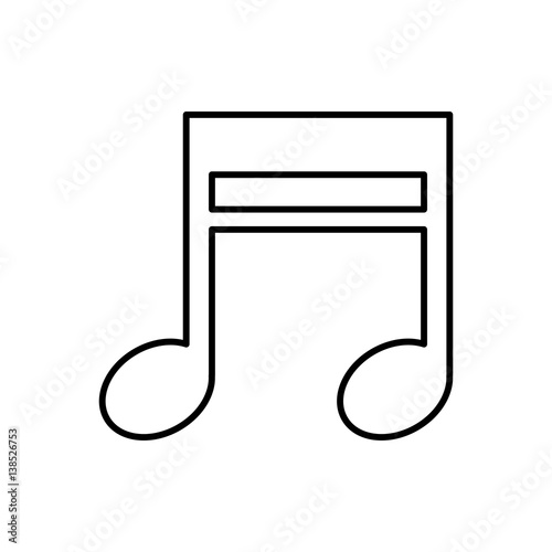 Music note symbol icon vector illustration graphic design