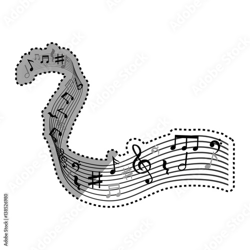 Music notes symbol icon vector illustration graphic design