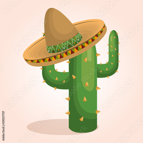 viva mexico poster icon vector illustration design