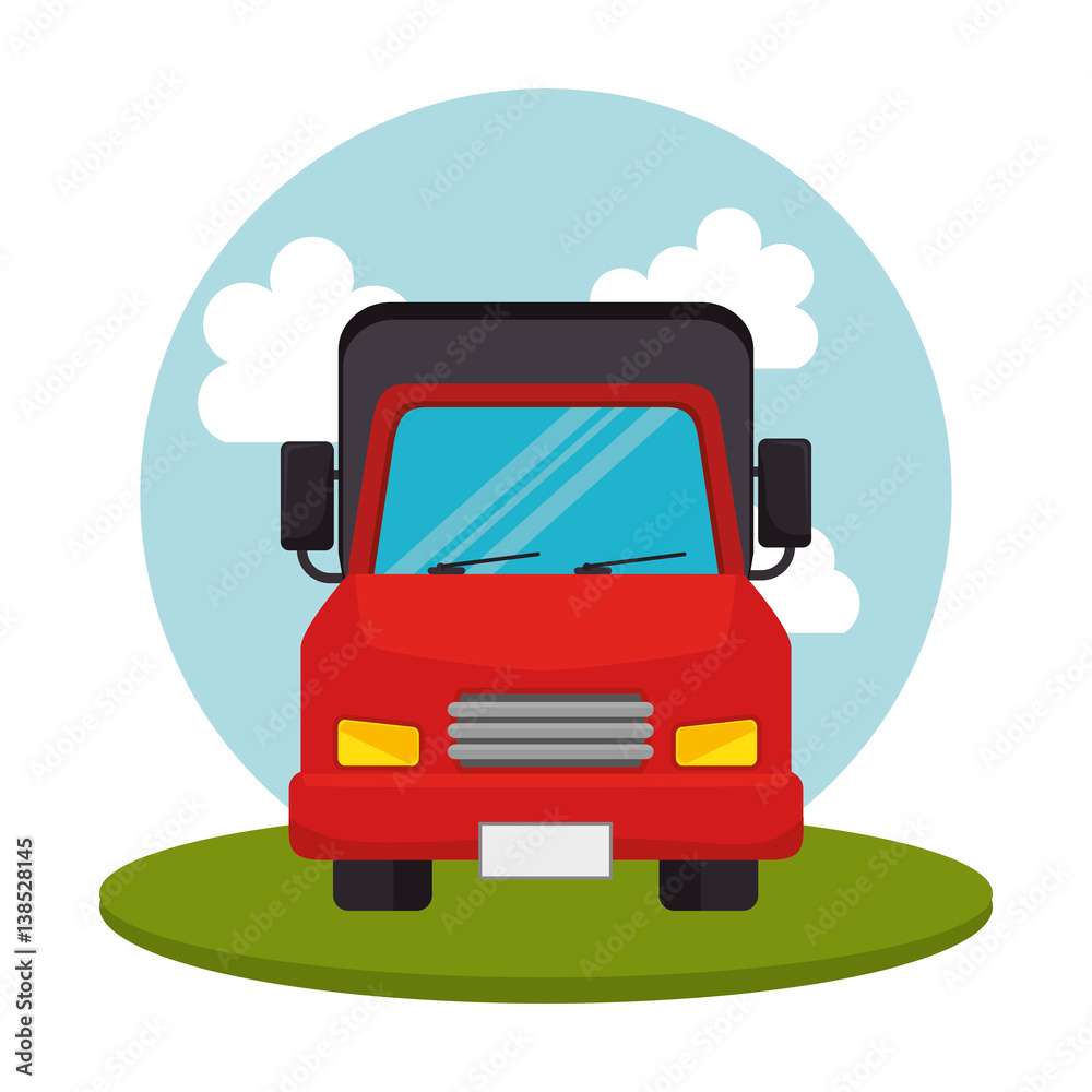 truck transport vehicle icon vector illustration design truck transport vehicle icon vector illustration design