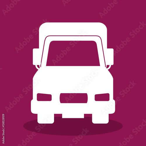 truck transport vehicle icon vector illustration design