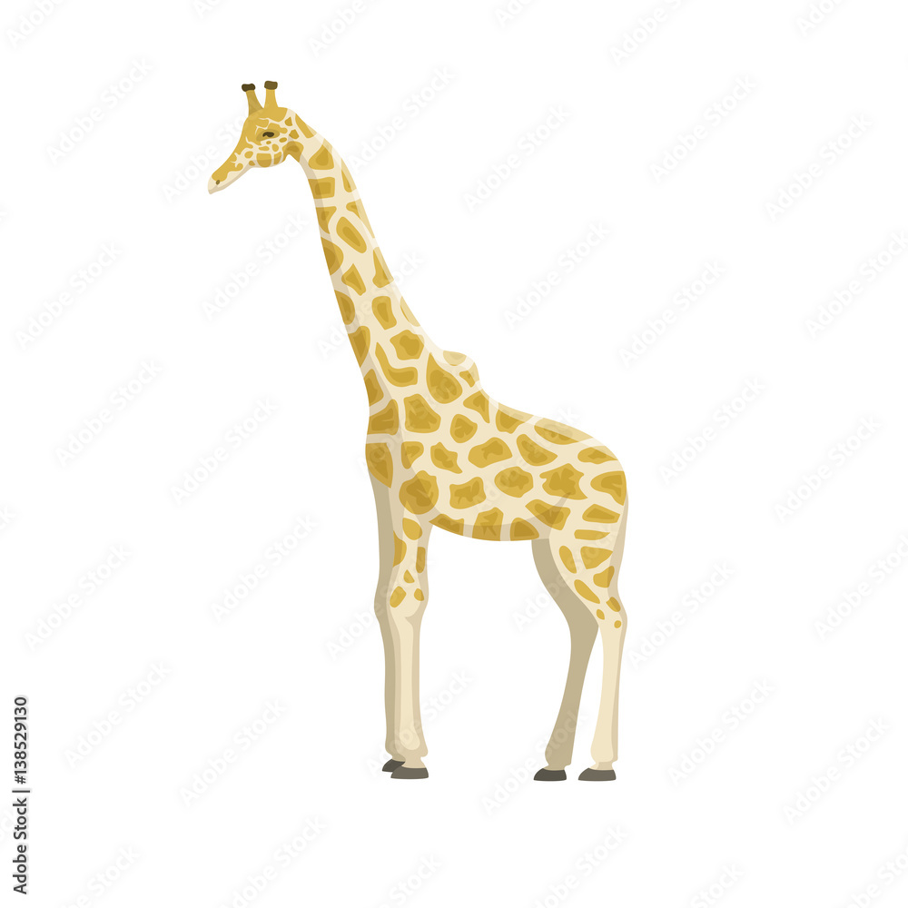 Obraz premium Cute giraffe cartoon vector illustration.
