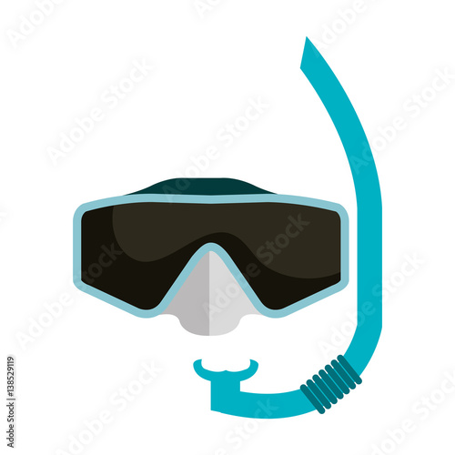 snorkel googles isolated icon vector illustration design