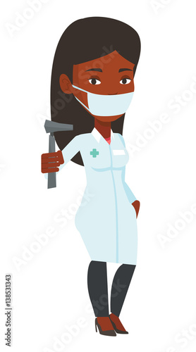 Ear nose throat doctor vector illustration.