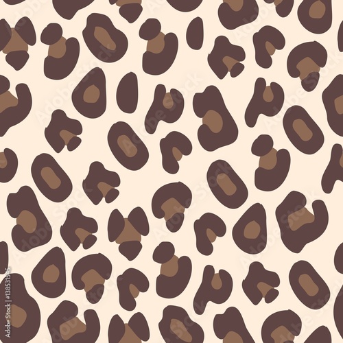 Leopard pattern. Seamless vector background